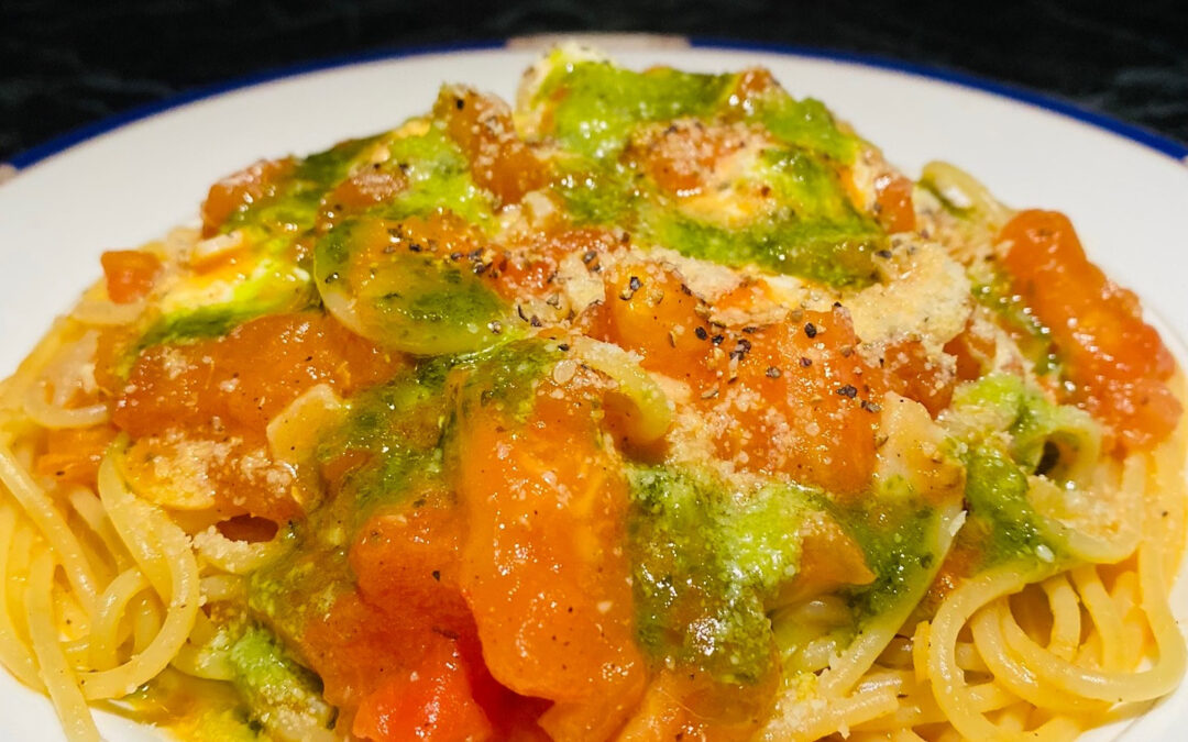 期間限定パスタ「フレッシュトマトとモッツァレラチーズパスタ